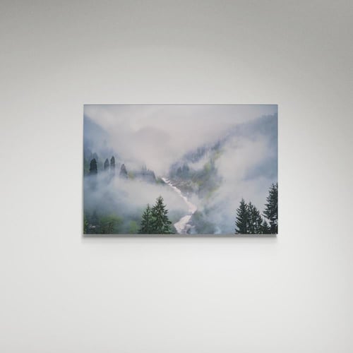 لوحة فنية ضباب وأشجار صورة - (3)