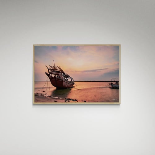 لوحة فنية قارب على الشاطئ - صورة (19)