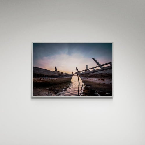 لوحة فنية قارب على الشاطئ - صورة (29)