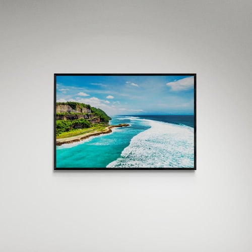 لوحة فنية شاطئ وجبل- صورة (147)