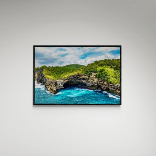 لوحة فنية شاطئ وجبل- صورة (141)