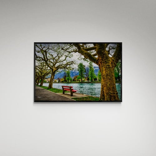 لوحة فنية منظر بحيرة - صورة (167)