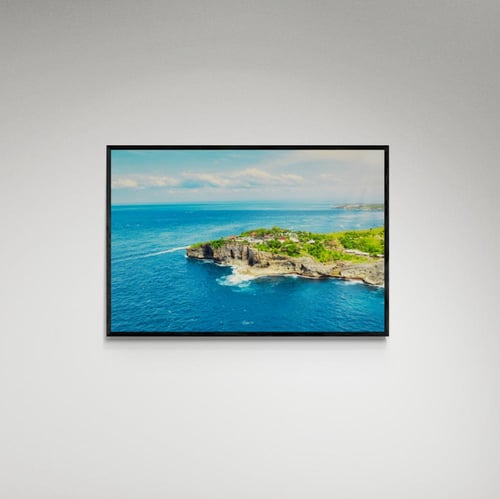 لوحة فنية شاطئ وجبل- صورة (136)