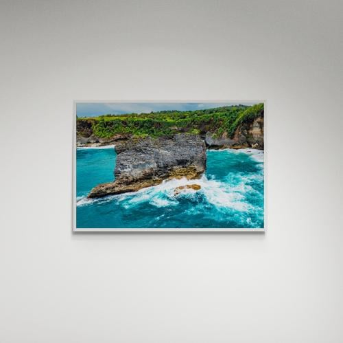 لوحة فنية شاطئ وجبل- صورة (142)