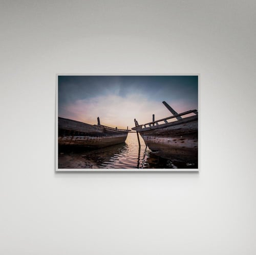 لوحة فنية قارب على الشاطئ - صورة (29)