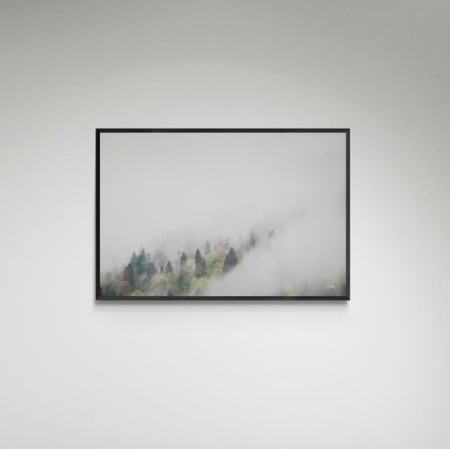 لوحة فنية ضباب وأشجار - صورة (2)