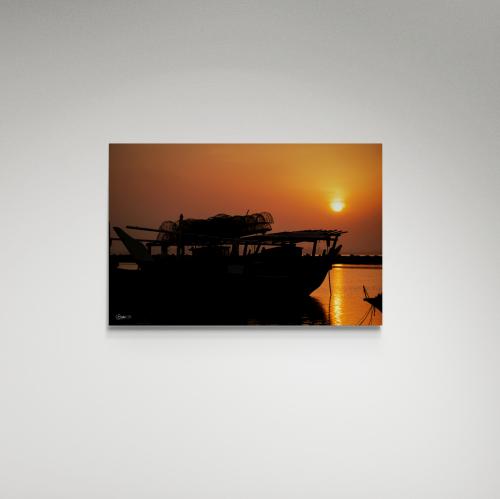 لوحة فنية قارب على الشاطئ - صورة (28)
