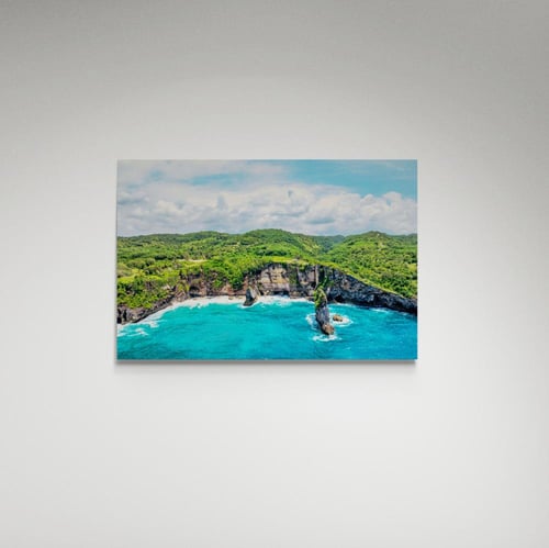 لوحة فنية شاطئ وجبل- صورة (140)