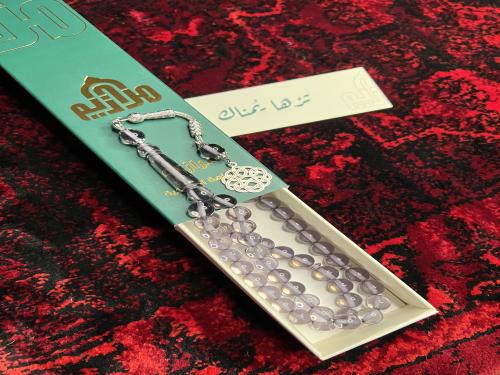 سبح بكلايت شفاف بيضاوي