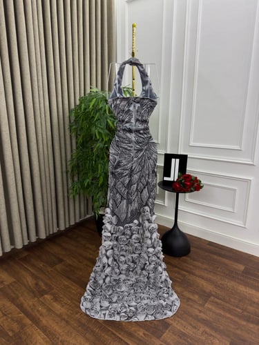 فستان سهرة ملكي أنيق قطعتين