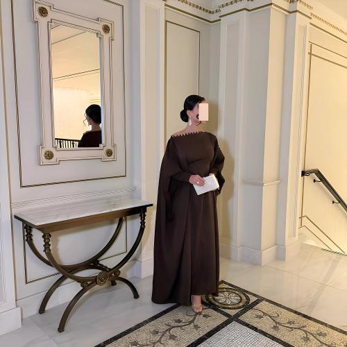 فستان ناعم فري سايز بقصه واسعه