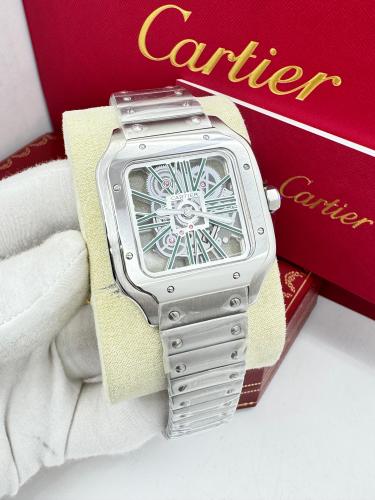 ساعة-سانتوس دو كارتييه هيكلية مرئية