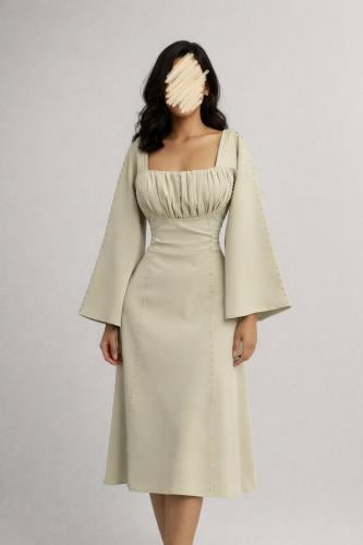 فستان ناعم تطريز