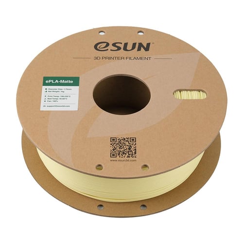 eSun ePLA-Matte (Almond Yellow) 1.75mm 3D Filament...