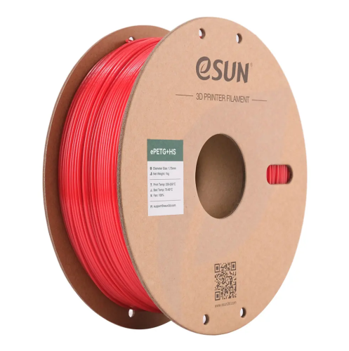 eSun ePETG+HS (Solid Red) 1.75mm 3D Filament 1KG