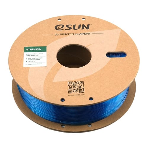 eSun eTPU-95A (Transparent Blue) 1.75mm 3D Filamen...