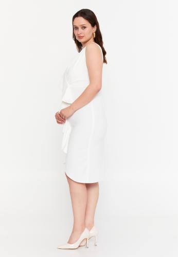 Sleeveless Midi Viscose Column Plus Size Casual Dr...