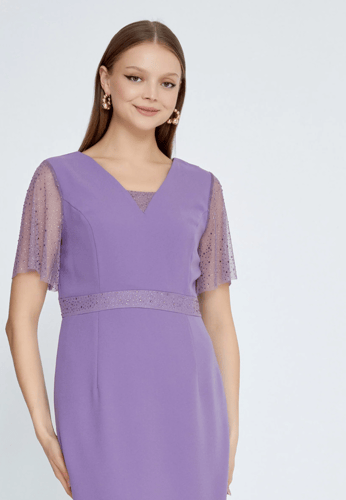 Short Sleeve Midi Viscose Column Plus Size Casual...