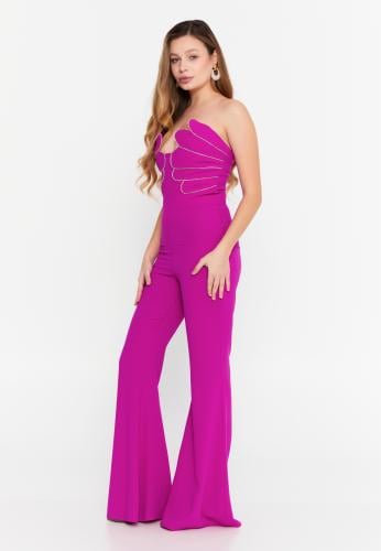 Strapless Viscose Regular Fit Regular Evening Jump...