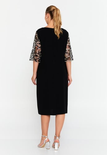 Mid-Length Midi Viscose Column Plus Size Casual Dr...