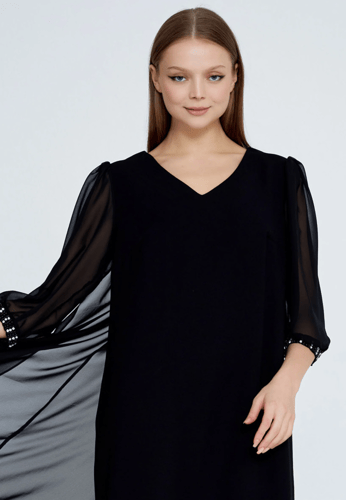 Mid-Length Midi Viscose Column Plus Size Casual Dr...