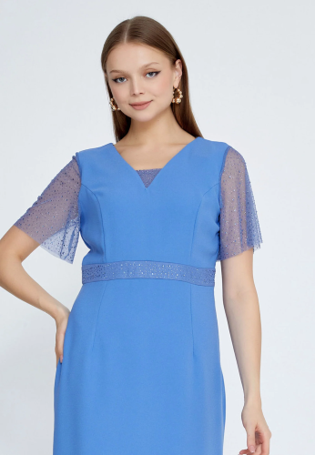 Short Sleeve Midi Viscose Column Plus Size Casual...