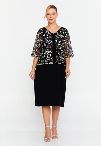 Mid-Length Midi Viscose Column Plus Size Casual Dr...