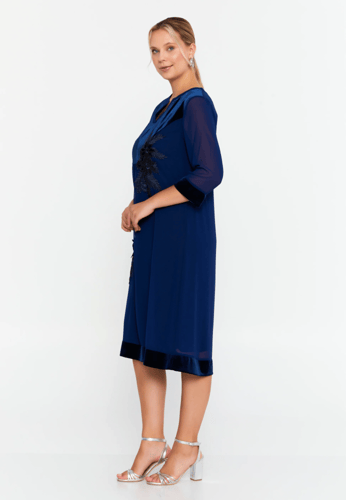 Mid-Length Midi Chiffon Column Plus Size Casual Dr...