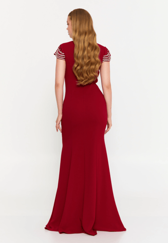 Short Sleeve Maxi Viscose Mermaid Regular Wedding...