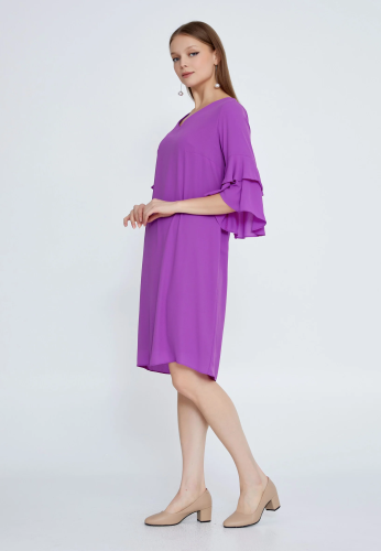 Mid-Length Midi Chiffon Column Plus Size Casual Dr...