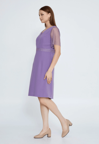 Short Sleeve Midi Viscose Column Plus Size Casual...