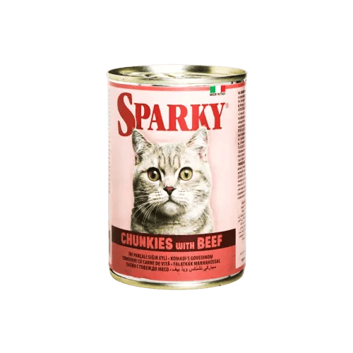 Sparky - Adult Cat Food with Beef - 415g