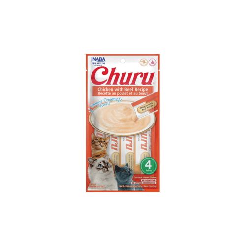Inaba Churu - Cat Purée Treats with Chicken & Beef...