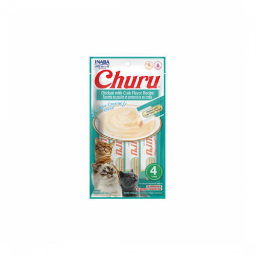 Inaba Churu - Cat Purée Treats with Chicken & Crab...