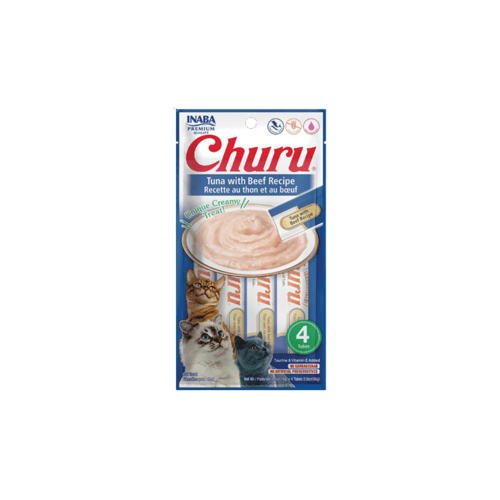 Inaba Churu - Cat Purée Treats with Tuna & Beef -...
