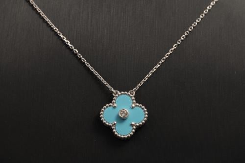 Van Cleef necklace light blue