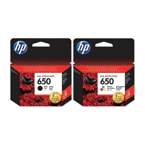 اتش بي 650 عبوة حبر سائل اسود وملون