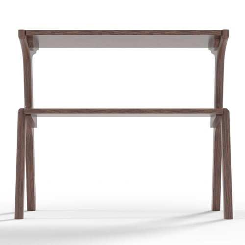 طاولة كتب جانبية رفين خشب بالكامل تصميم خاص