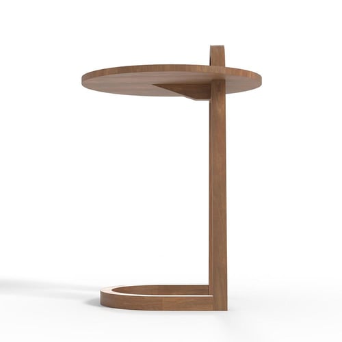 طاولة قهوه جانبية خشب دائرية تصميم (خاص)