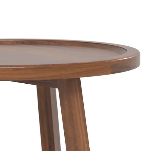 طاولة قهوه جانبية خشب دائرية تصميم (خاص)