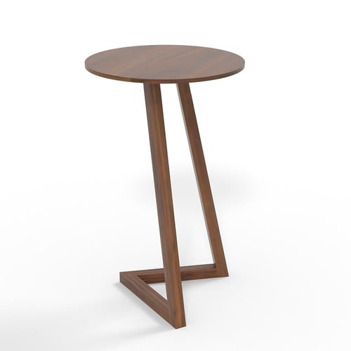 طاولة قهوه جانبية خشب دائرية تصميم (خاص)