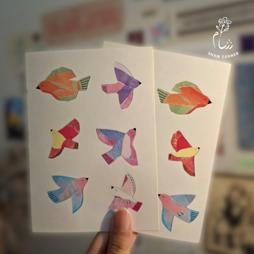 6 استكرات طيور