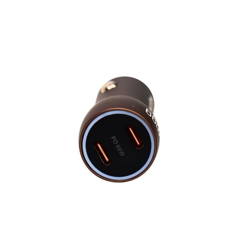 شاحن سيارة ووبو GaN بقوة 66 واط بمنفذي USB-C (مودي...