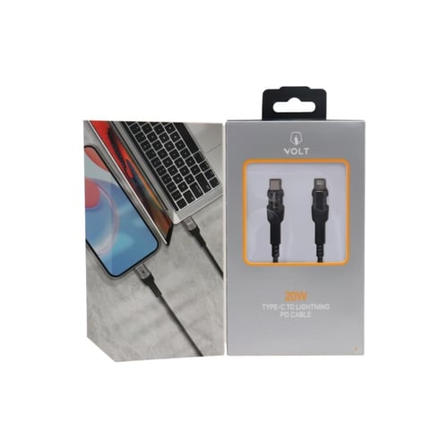 كيبل تايب سي إلى لايتنينج 20 واط PD – VOLT VO-CB10...