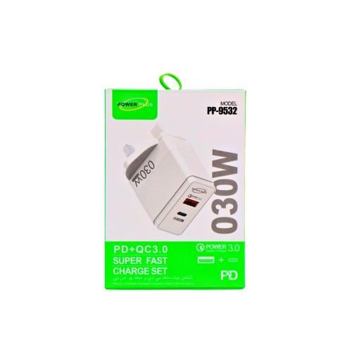 شاحن حائط Power Plus 30W PD+QC3.0