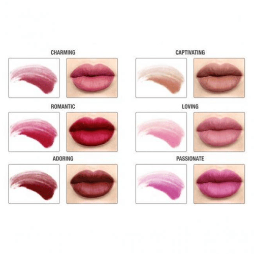 مجموعة 6 احمر شفاه سائل ميت مات هيوز من ذا بالم -...