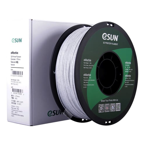 eSUN eMarble 3D Filament 1.75Ø, 1kg, Natural