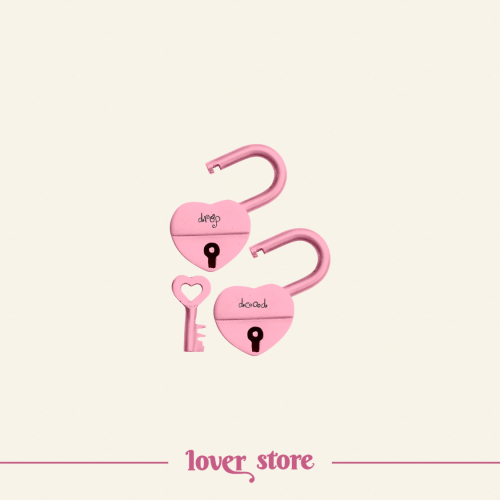 drop dead heart keyed padlock set