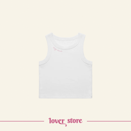drop dead embroidered women's crop tank