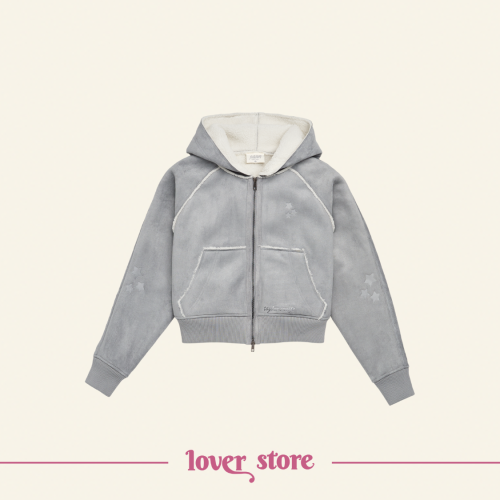 FOLKLORE ALBUM GRAY FAUX SHEARLING JACKET